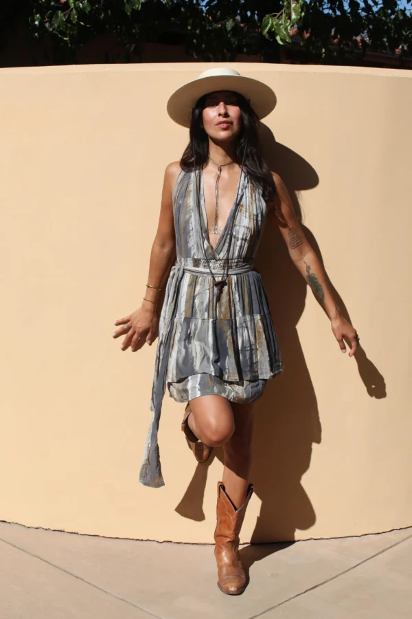 Tie dye dress (short) - grey