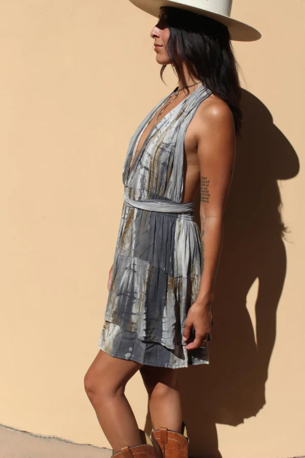 Tie dye dress (short) - grey - Image 3