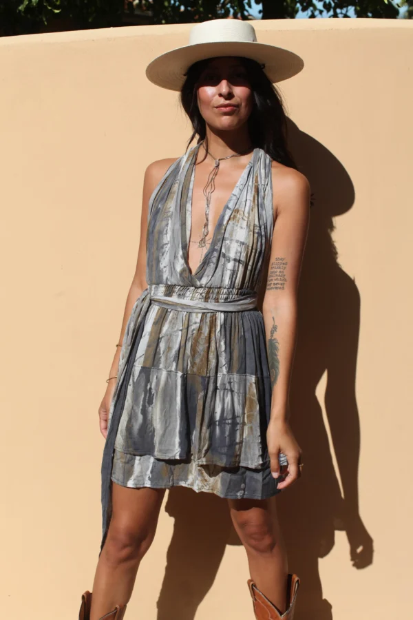 Tie dye dress (short) - grey - Image 2