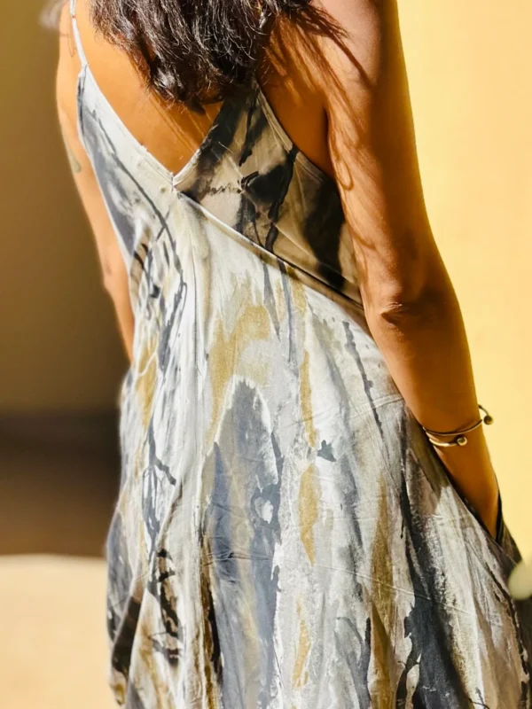 TIE DYE DRESS (mid) - gray - Image 7