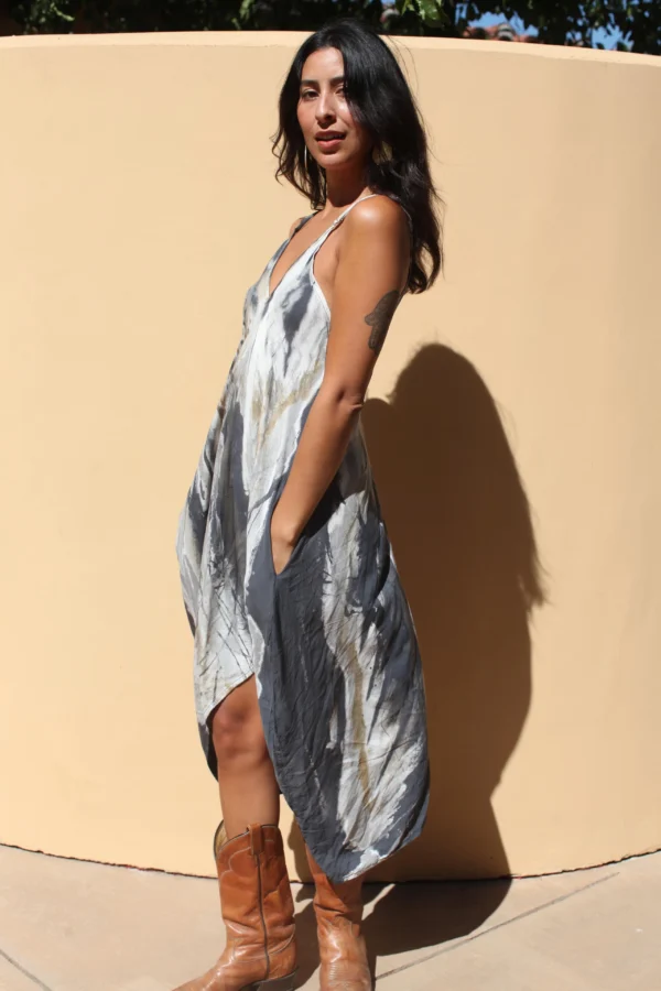 TIE DYE DRESS (mid) - gray - Image 2